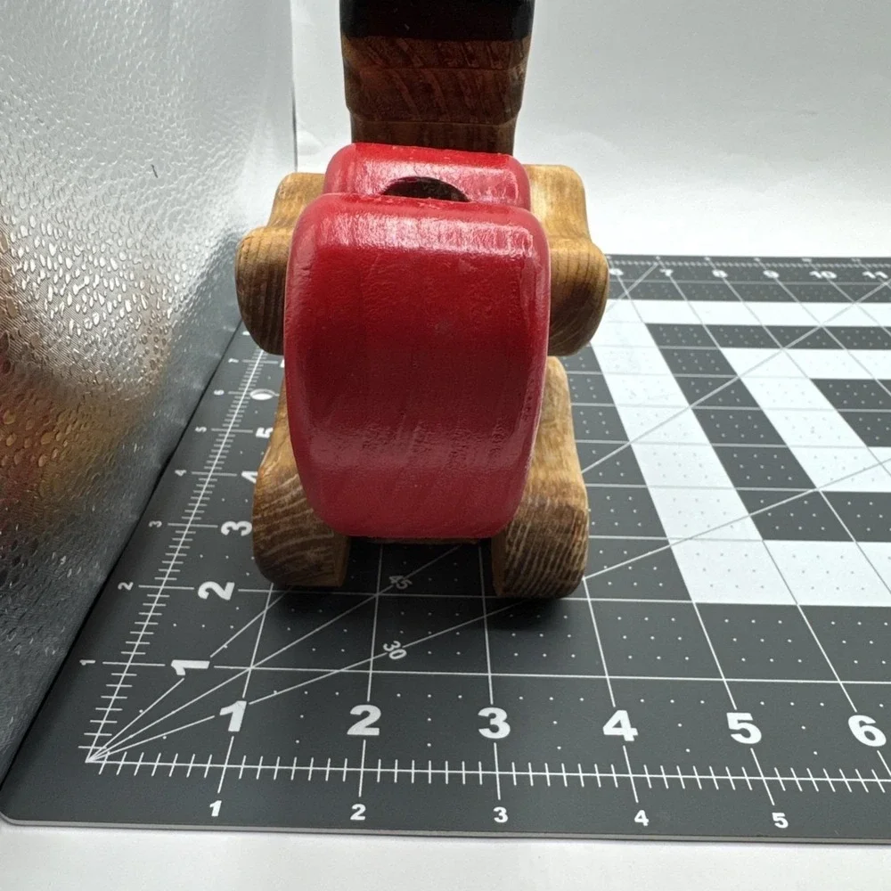 Vintage Wood Wooden Pencil Pen Desk Organizer Holder & Note Holder Handmade Bear
